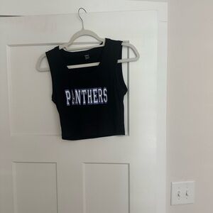Carolina Panthers Custom Cropped Tank